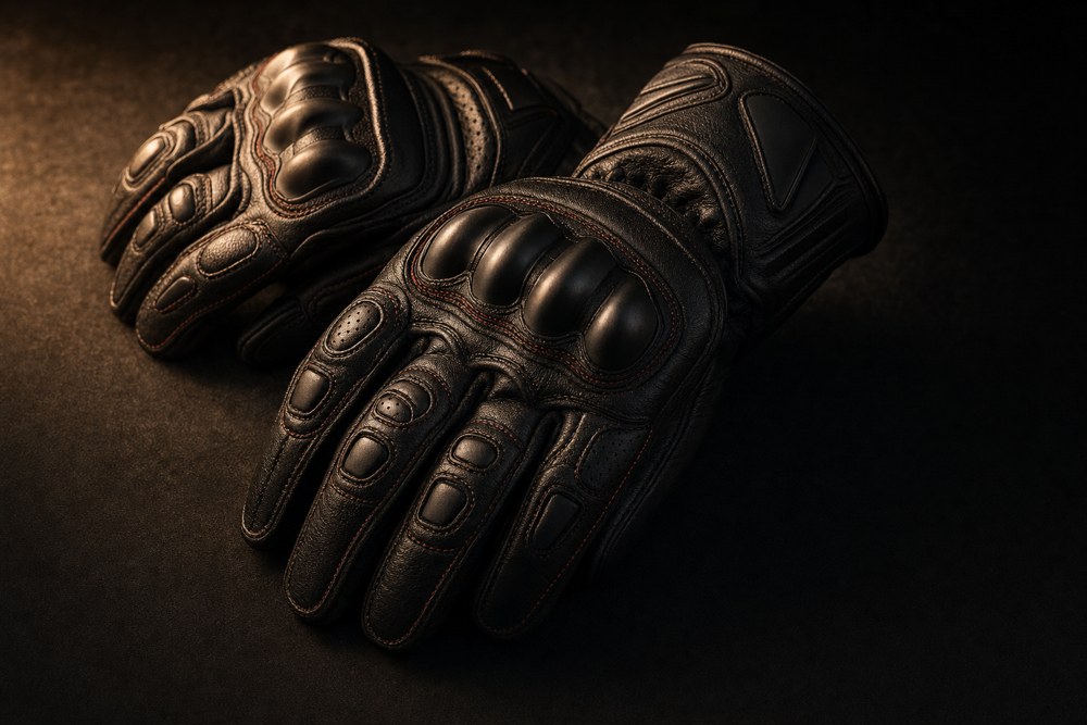 Armored riding gloves available to rent